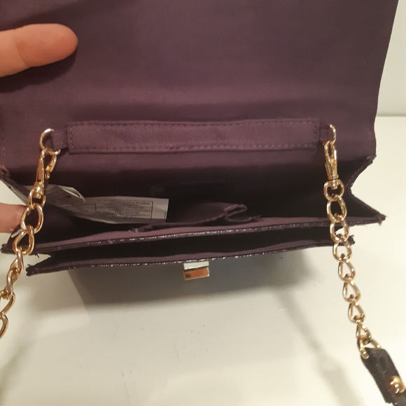 Aldo Plum Clutch/Shoulder/Cross Purse - Picture 6 of 8